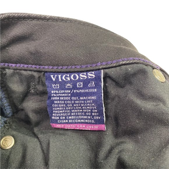 Vigoss Jeans The Chelsea Skinny Womens Size 24 Distressed Black Denim Wash - Picture 7 of 9
